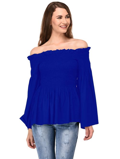 women's peplum off shoulder top - 20034989 - Very Small Image - 1