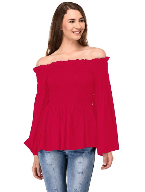 women's peplum off shoulder top - 20034993 - Very Small Image - 1