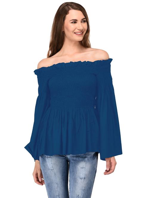 women's peplum off shoulder top - 20034994 - Very Small Image - 1