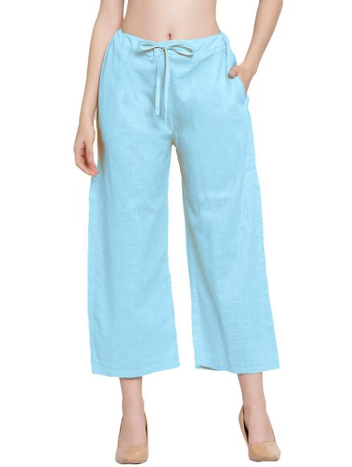 solid mid rise tie capri pant - 20035605 - Very Small Image - 1