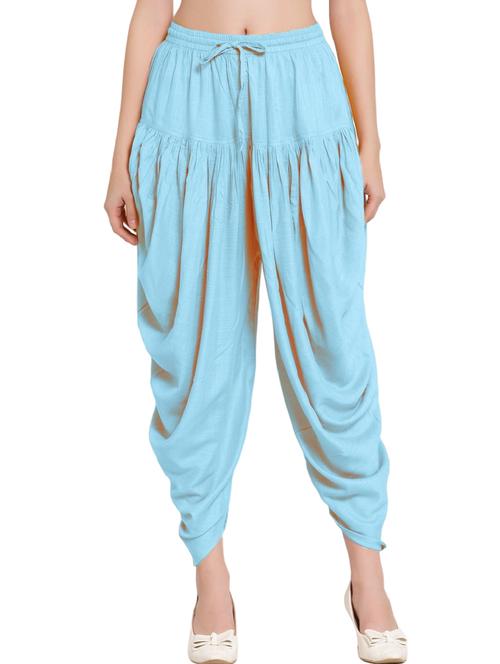 blue cotton blend dhoti salwar salwars - 20035681 - Very Small Image - 1