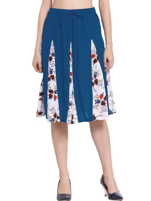 color block printed a-line skirt - 20036529 - Very Small Image - 1