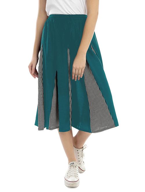 color block printed a-line skirt - 20036539 - Very Small Image - 1