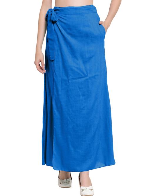 blue solids long skirt - 20036635 - Very Small Image - 1