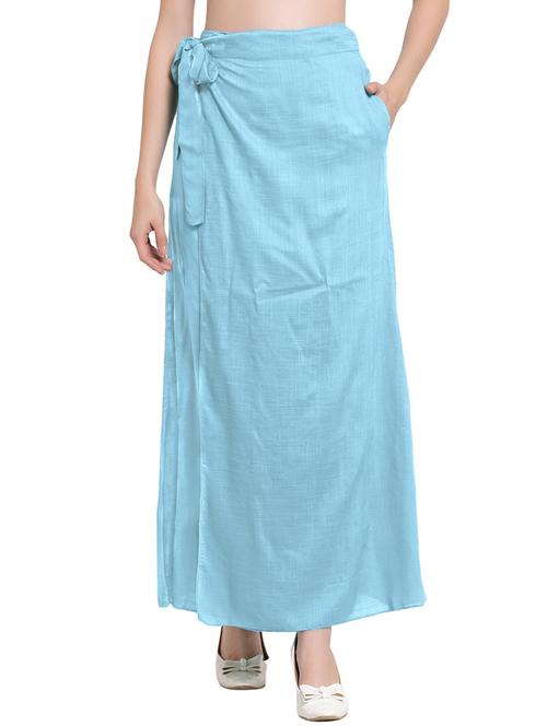 blue solids long skirt - 20036639 - Very Small Image - 1