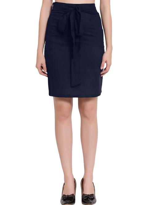 dark blue solids pencil skirt - 20036649 - Very Small Image - 1