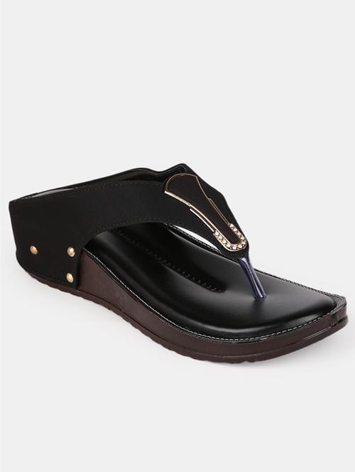 black open thong wedge - 20037530 - Very Small Image - 1