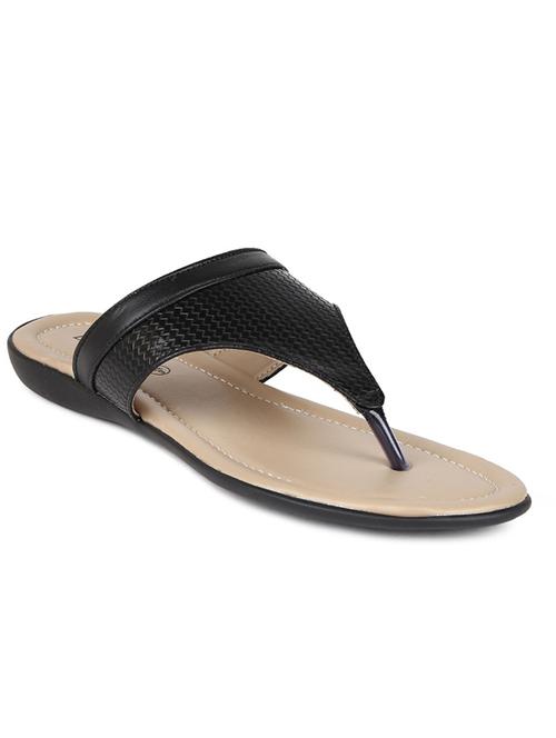 black synthetic slip on sandals - 20038470 - Very Small Image - 1