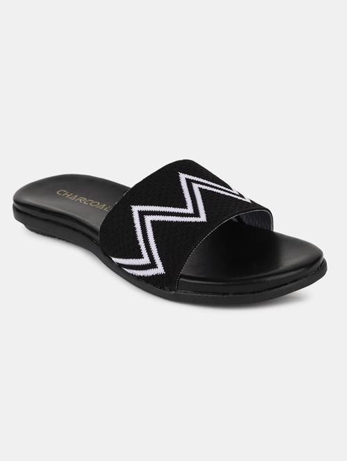 black slip on flip flops - 20038573 - Very Small Image - 1