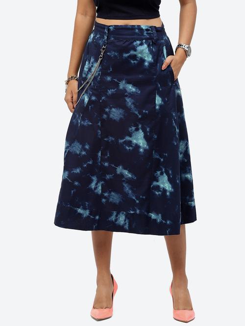 printed pleated midi skirt - 20040472 - Very Small Image - 1