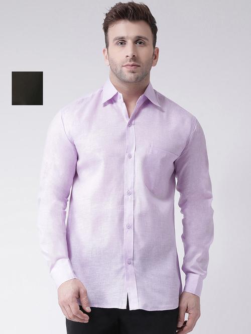 mens solid casual shirt - 20041566 - Very Small Image - 1