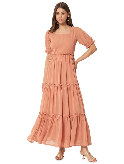 women's solid tiered dress  - 20044238 - Very Small Image - 1