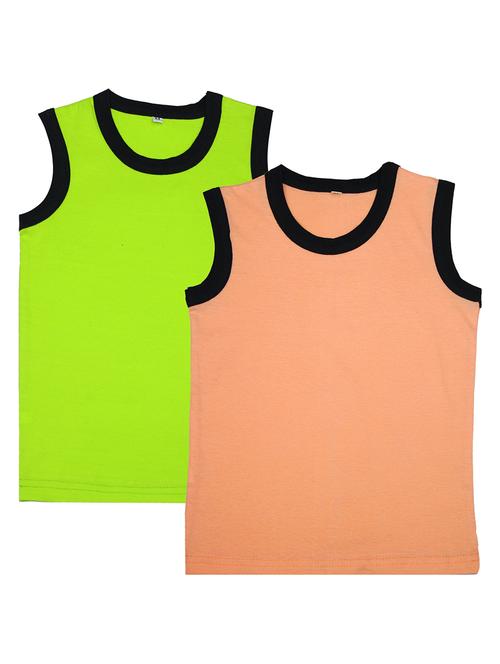 boys pack of 2 solid vest - 20045083 - Very Small Image - 1