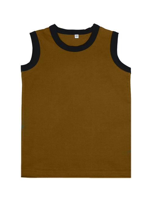 boys cotton solid vest - 20045098 - Very Small Image - 1