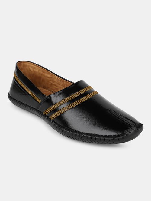 black synthetic slip on mojaris - 20045463 - Very Small Image - 1