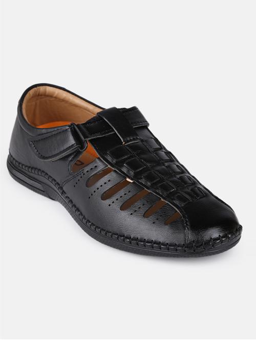 black synthetic slip on sandals - 20045535 - Very Small Image - 1