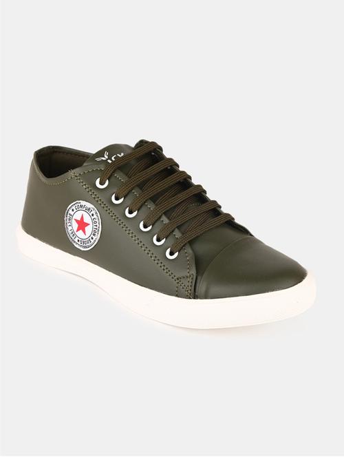 green lace up casual shoes - 20045570 - Very Small Image - 1