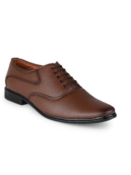 brown synthetic & mesh laceup oxfords - 20045701 - Very Small Image - 1