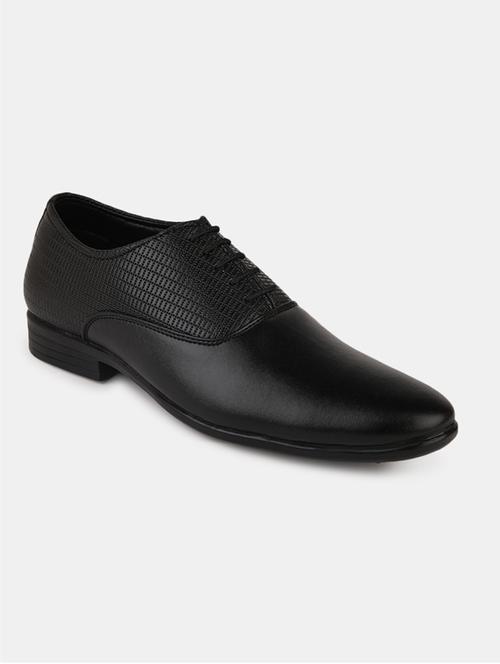 black pu laceup oxfords - 20045718 - Very Small Image - 1