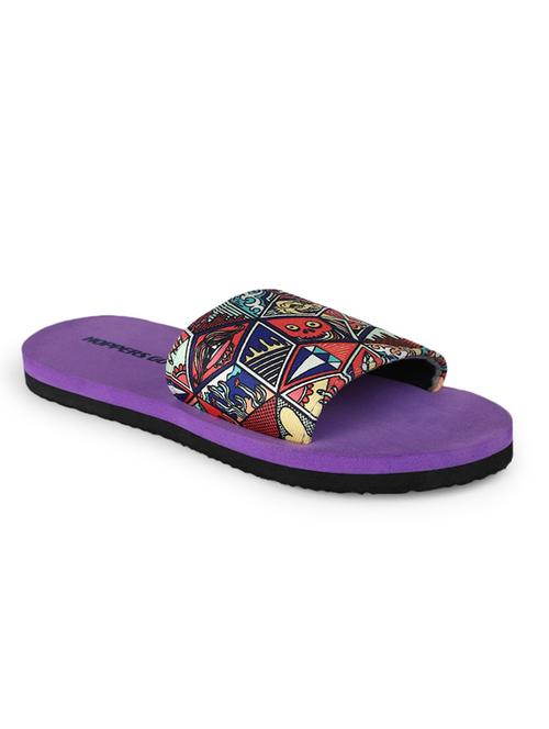 women printed slider flip flop - 20045794 - Very Small Image - 1