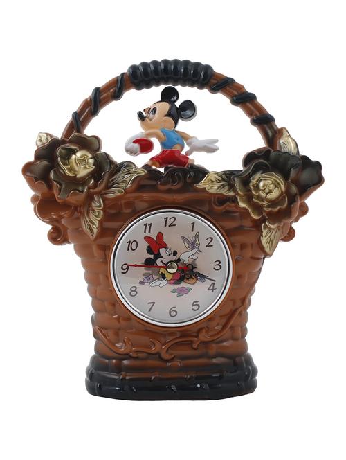 sigaram brown color 17 x 21cm analog table clock k3076 - 20047575 - Very Small Image - 1