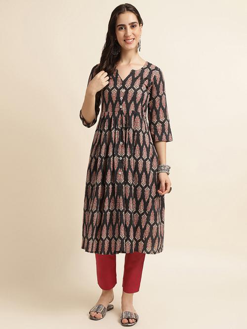 printed kurta pant set - 20047683 - Very Small Image - 1