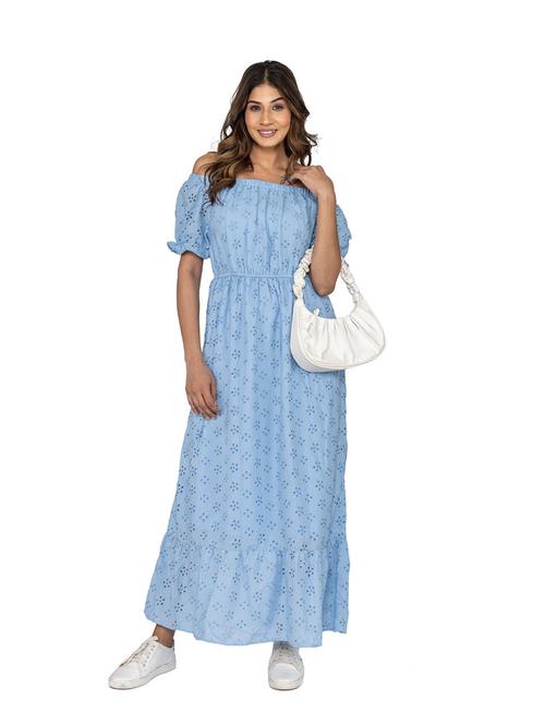 women's fit & flare self design dress - 20048039 - Very Small Image - 1