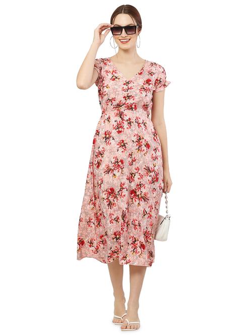 women's fit & flare floral dress - 20051762 - Very Small Image - 1