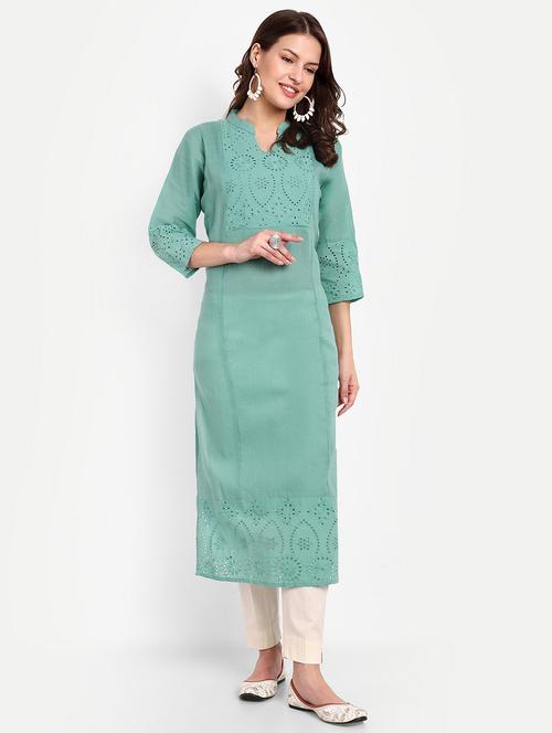 women's straight kurta - 20051934 - Very Small Image - 1
