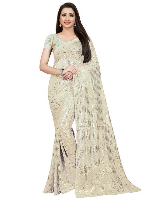 self design sequin work saree with blouse - 20054318 - Very Small Image - 1