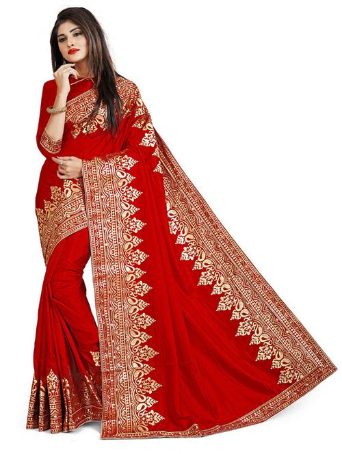 red silk patola saree - 20054443 - Very Small Image - 1