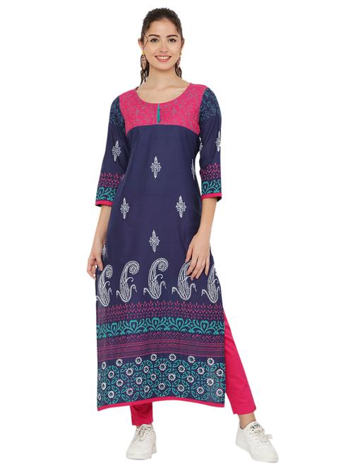 women's straight kurta - 20055824 - Very Small Image - 1