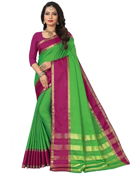 self design woven saree with blouse - 20055899 - Very Small Image - 1