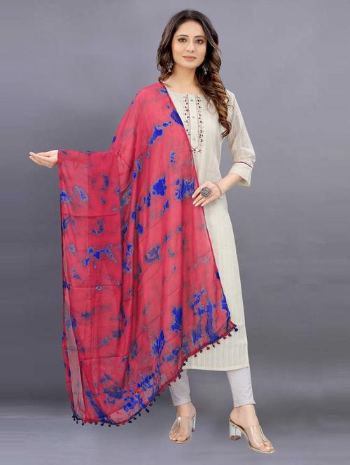 apnisha women's chiffon printed dupatta - 20056650 - Very Small Image - 1