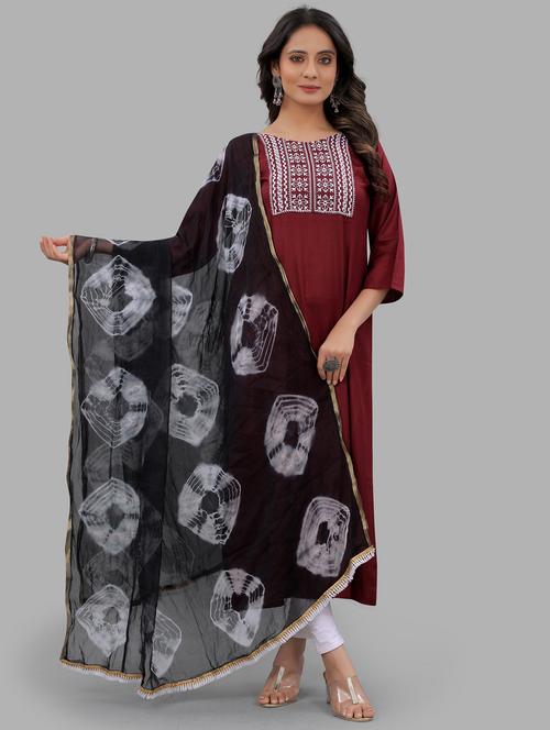 apnisha women's chiffon printed dupatta - 20056677 - Very Small Image - 1