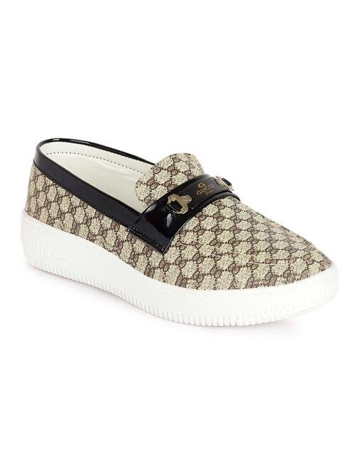 win9 womens checked printed slipon canvas shoes - 20058137 - Very Small Image - 1