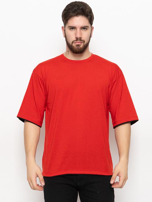 red solid regular t-shirt - 20058156 - Very Small Image - 1