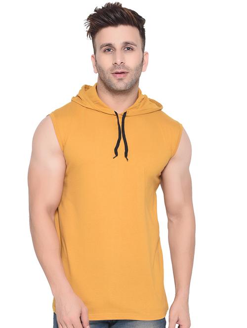 hooded neck solid regular t-shirt  - 20058190 - Very Small Image - 1