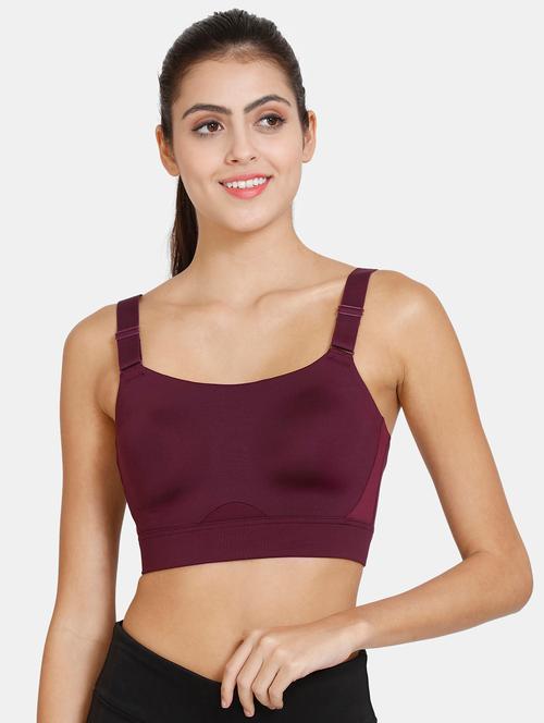 purple nylon sports bra - 20059217 - Very Small Image - 1