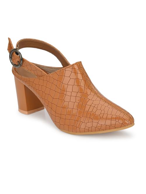 tan textured pointed mules - 20059778 - Very Small Image - 1