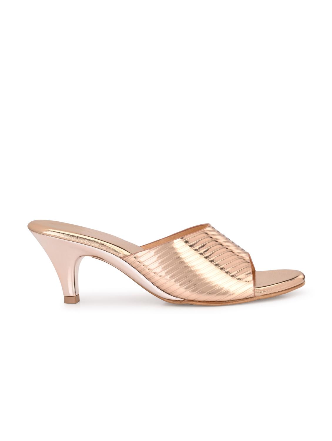 copper synthetic slip on sandals - 20059815 - Standard Image - 3
