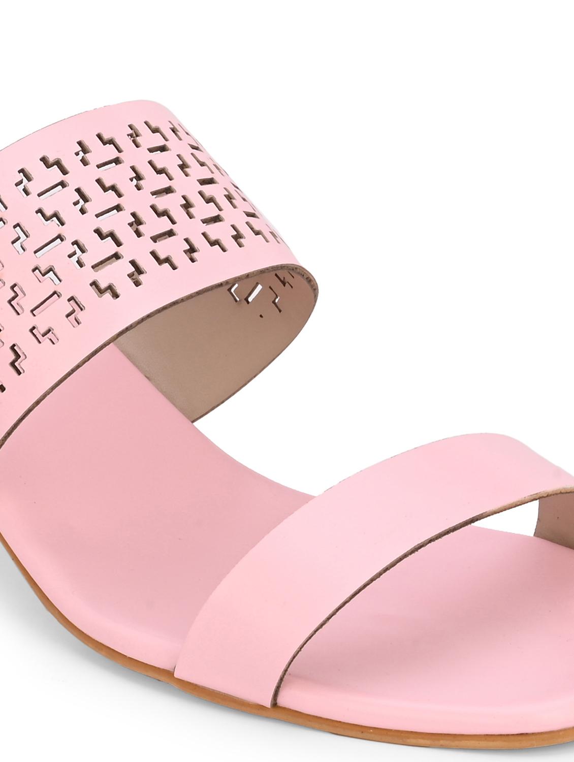 pink synthetic slip on sandals - 20059829 - Standard Image - 4