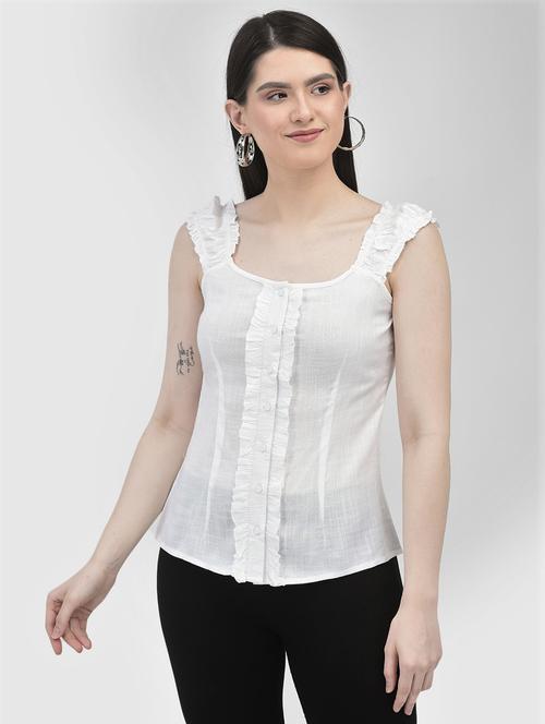 women's straight round neck top - 20059999 - Very Small Image - 1