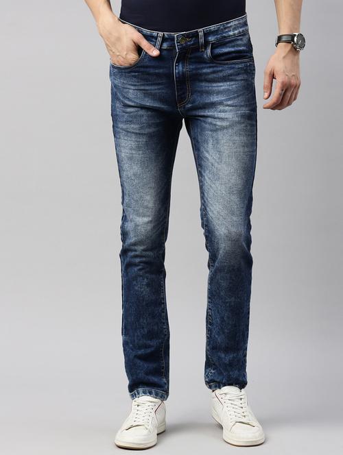 cinocci mens mid rise washed jeans - 20060336 - Very Small Image - 1