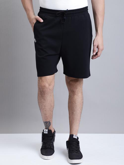 black cotton shorts - 20068305 - Very Small Image - 1