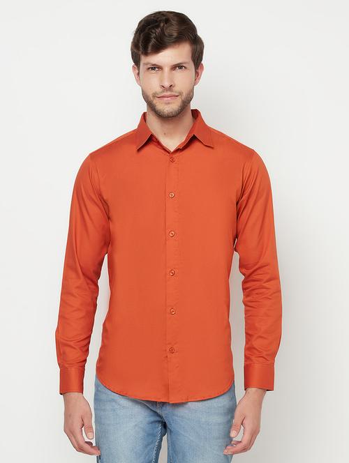 men solid long sleeve casual shirt - 20068326 - Very Small Image - 1