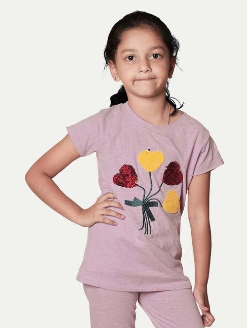 girls printed full length twin set - 20069306 - Very Small Image - 1