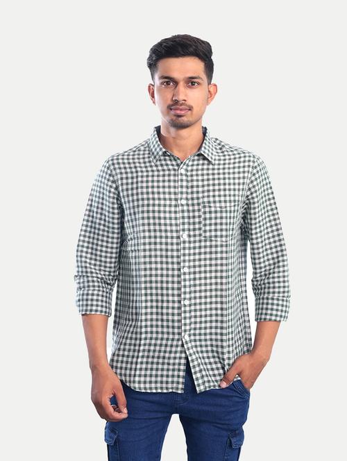 mens checks casual shirt - 20069571 - Very Small Image - 1