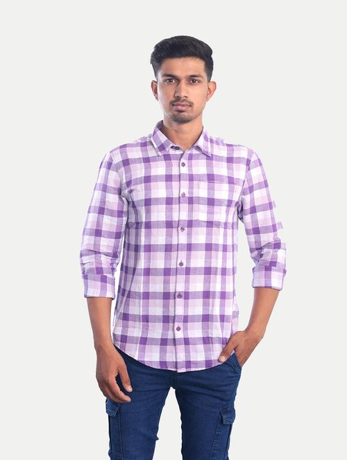 mens checks casual shirt - 20069577 - Very Small Image - 1