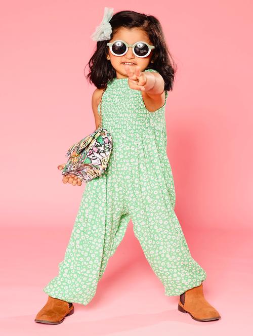 green floral full length jumpsuit  - 20069970 - Very Small Image - 1